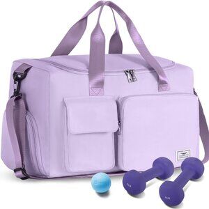 Women's Gym Duffle Bag with Shoes Compartment, 37L Capacity, Ideal for Travel, G